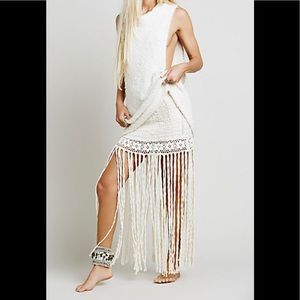 Free people la Luna maxi fringe skirt